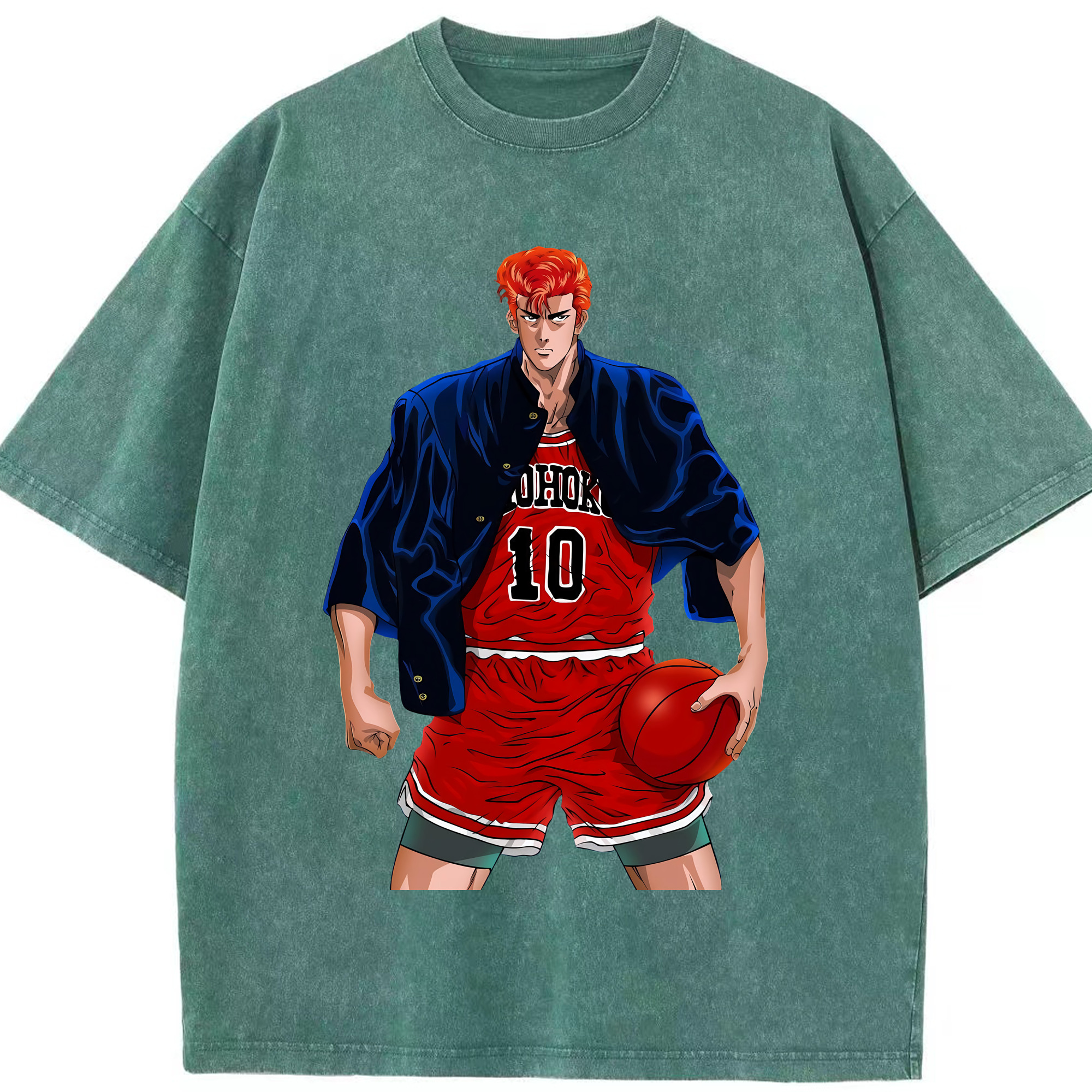 （画像用） SLAM DUNK／スラムダンク 綿100% ヴィンテージ風 半袖Tシャツ（フロントプリント）